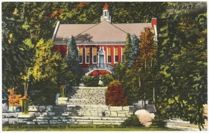 Rear view of library from Bok Amphitheatre, Camden, Maine