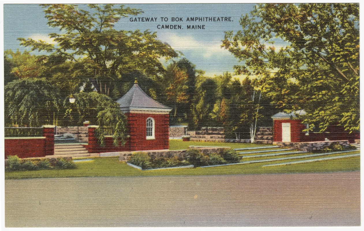 Gateway to Bok Amphitheatre, Camden, Maine - Digital Commonwealth