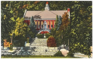 Rear view of library from Bok Amphitheatre, Camden, Maine