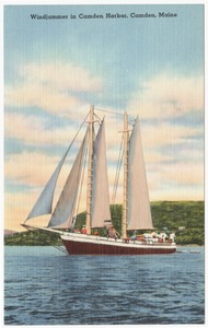 Windjammer in Camden Harbor, Camden, Maine