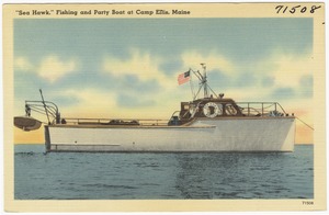 "Sea Hawk," fishing and party boat at Camp Ellis, Maine