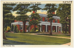 The Black House, built 1802, Woodlawn, Ellsworth, Maine, the friendly city