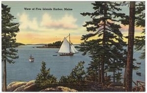 View of Five Islands Harbor, Maine