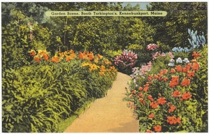 Garden scene, Booth Tarkington's, Kennebunkport, Maine