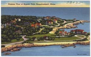 Airplane view of Arundel Point, Kennebunkport, Maine