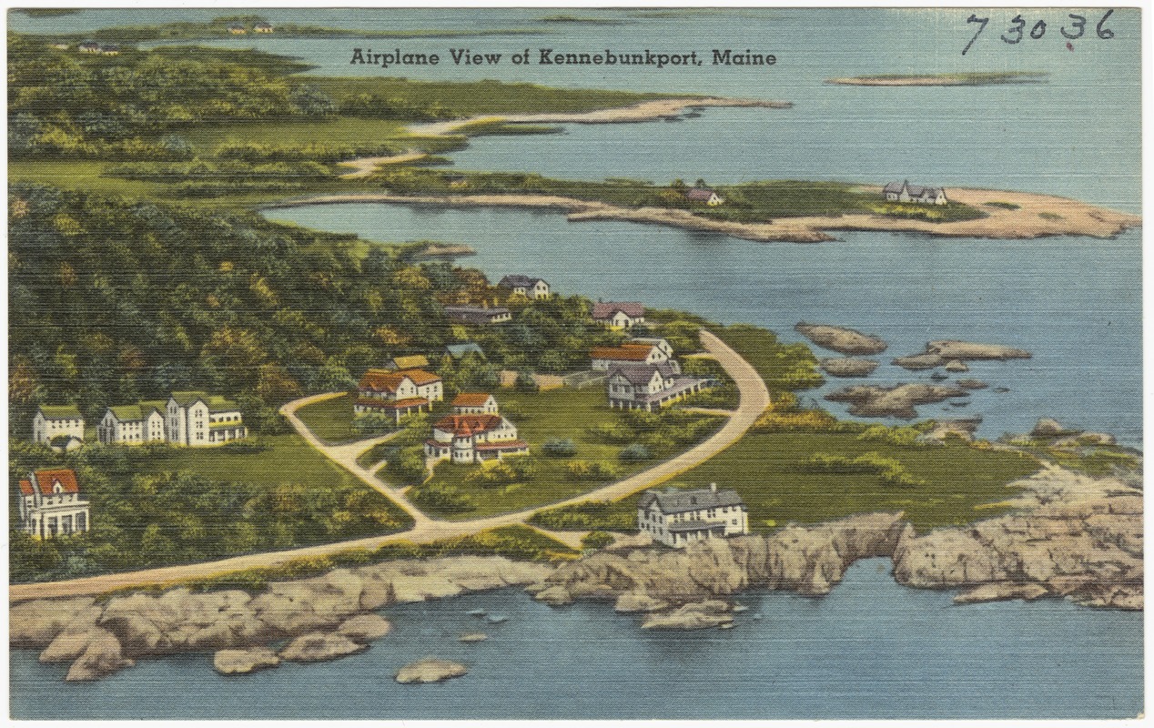 Airplane view of Kennebunkport, Maine
