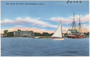 View along the river, Kennebunkport, Maine