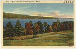 General view of Lake Cobbosseecontee, Maine