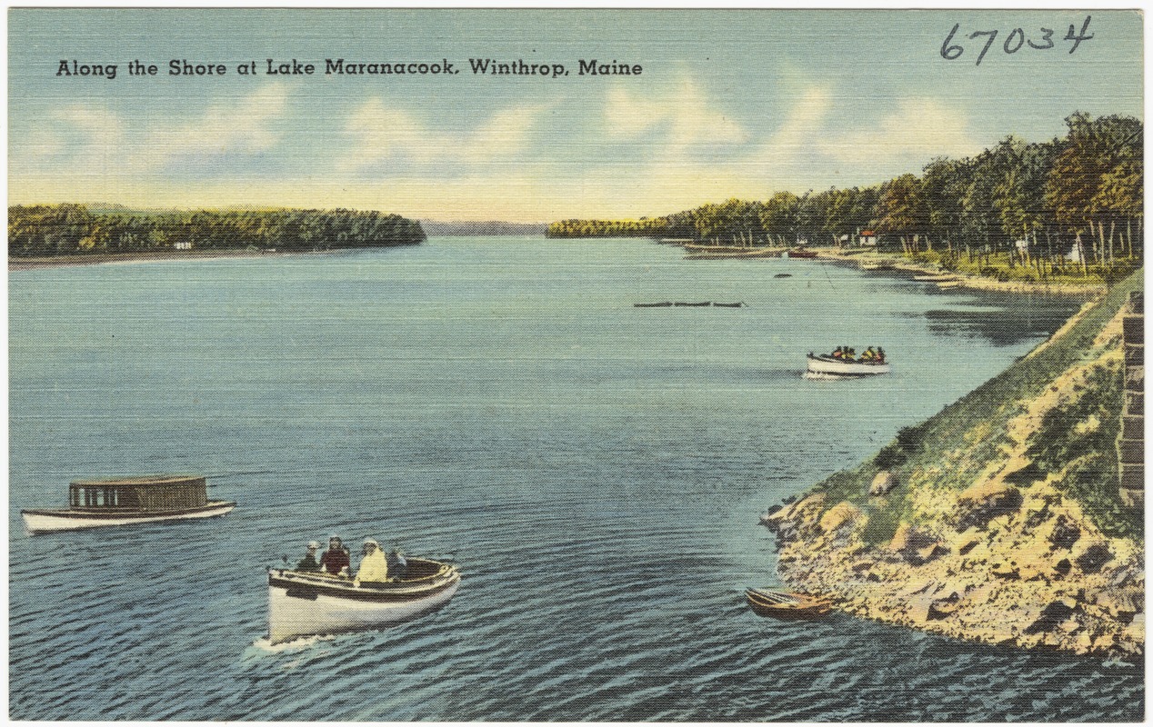 Along the shore at Lake Maranacook, Winthrop, Maine