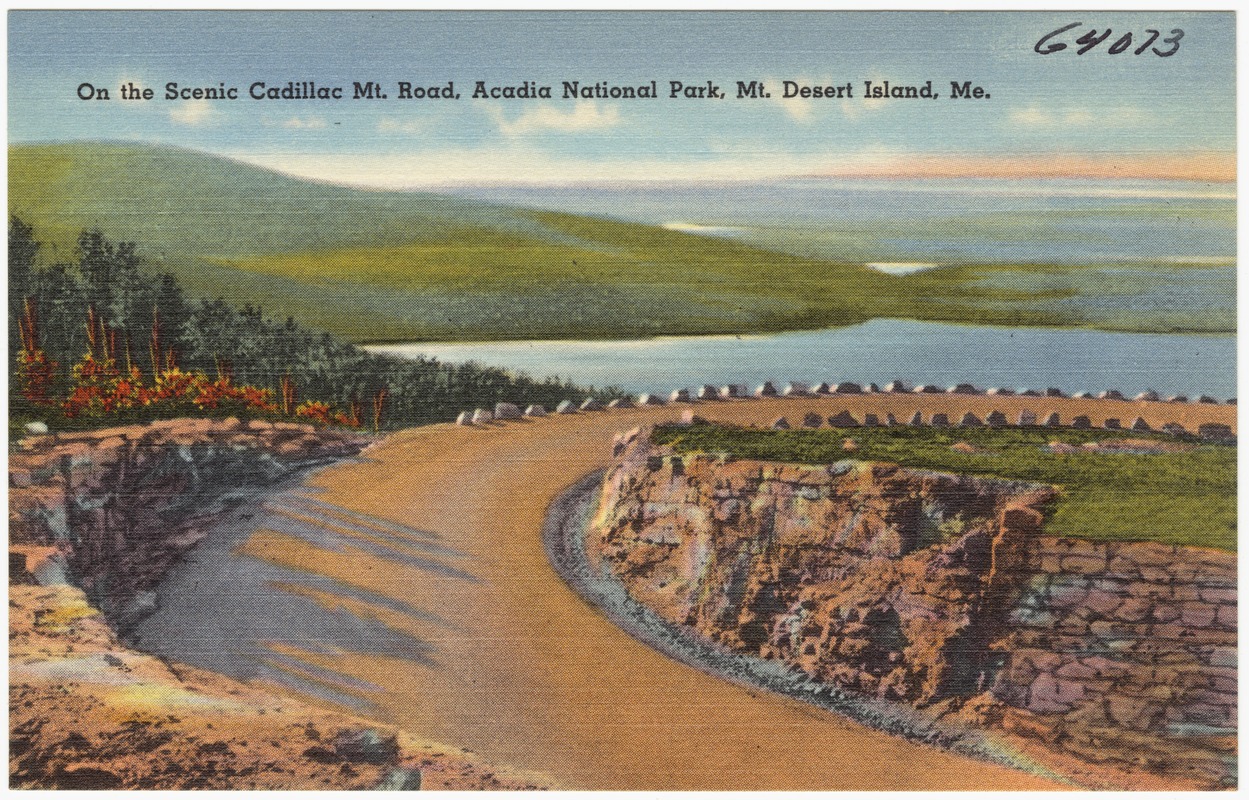 On the scenic Cadillac Mt. Road, Acadia National Park, Mt. Desert Island, Me.
