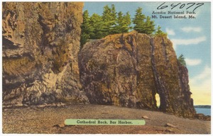 Cathedral Rock, Bar Harbor, Acadia National Park, Mt. Desert Island, Me.