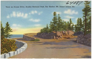 View on Ocean Drive, Acadia National Park, Bar Harbor, Mt. Desert Island, Me.