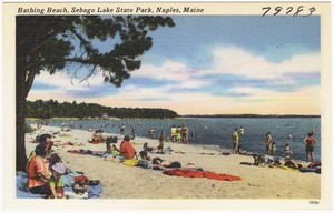 Bathing beach, Sebago Lake State Park, Naples, Maine