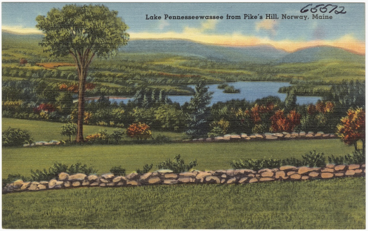 Lake Pennesseewassee from Pike's Hill, Norway, Maine