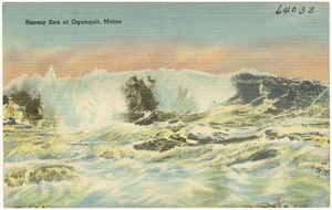 Stormy sea at Ogunquit, Maine