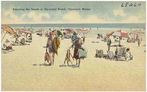 Enjoying the sands at Ogunquit Beach, Ogunquit, Maine