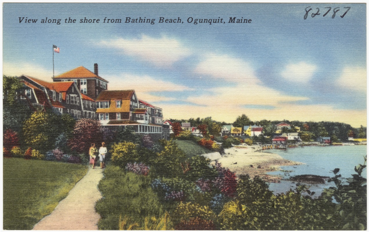 View along the shore from Bathing Beach, Ogunquit, Maine