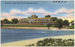 Sparhawk Hotel from Beach, Ogunquit, Maine