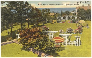 View across Lookout Gardens, Ogunquit, Maine