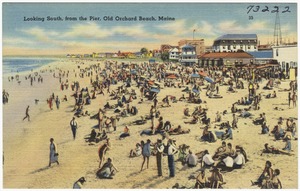 Looking south, from the pier, Old Orchard Beach, Maine