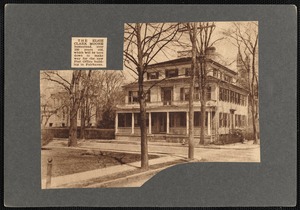 Elsie Clark Moore house, Fairhaven, MA. Later the site of Fairhaven Post Office building. Caption on front: "The Elsie Clark Moore homestead…"