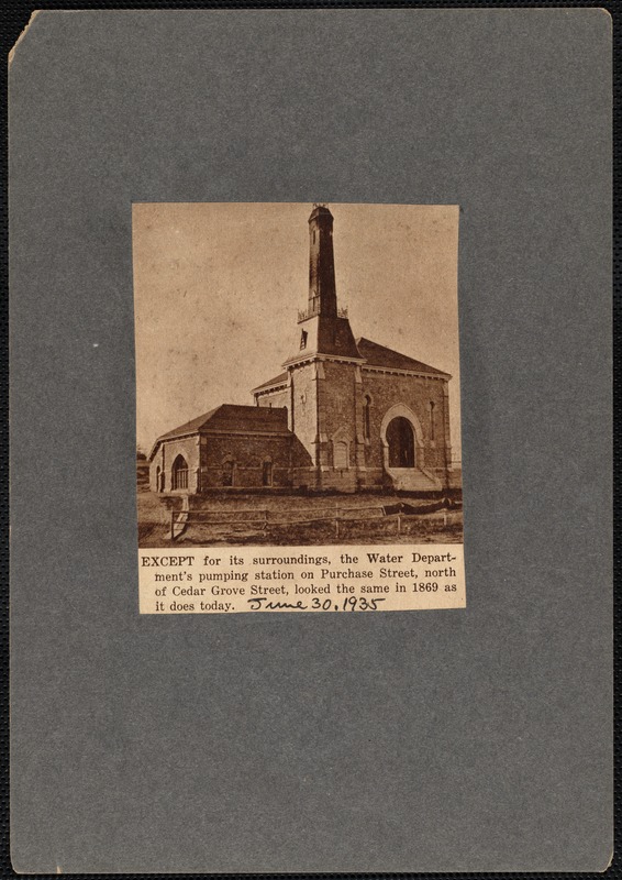 Water Department's pumping station on Purchase Street, New Bedford, MA