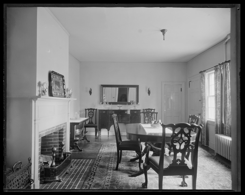 Congressman Treadway house [?] interior/dining room Digital Commonwealth