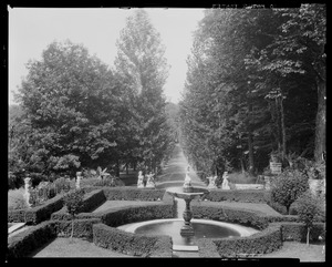 Bellefontaine: garden with fountain & path