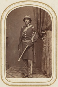 Portrait of a soldier holding a sword
