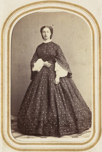 Portrait of a woman in a polka dot dress
