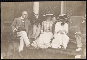 Bellefontaine: Mr. and Mrs. Foster, with Mr. and Mrs. Delafield (sitting on chair and steps)