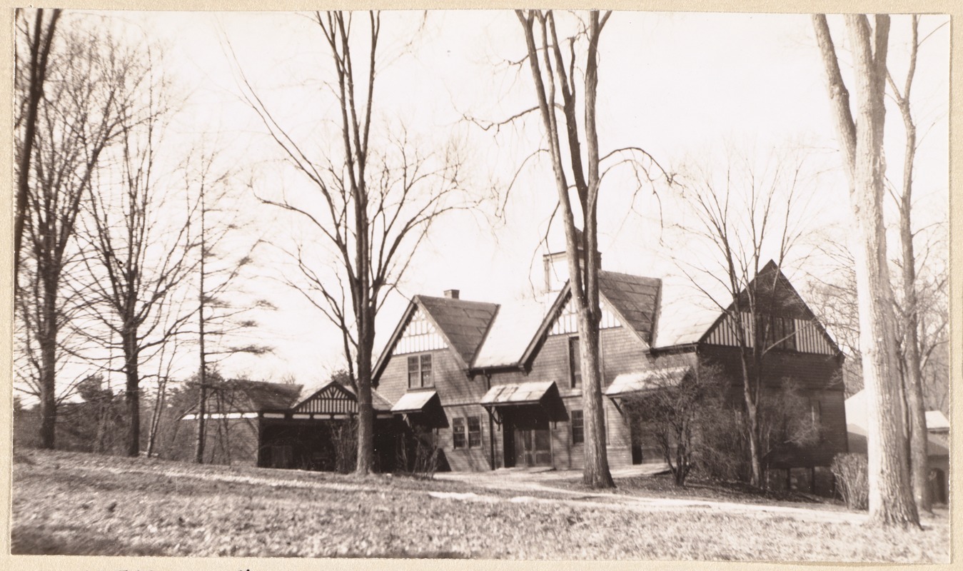 Brookhurst: northeast elevation, main barn and wagon shed