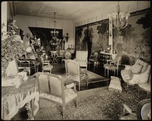 Wheatleigh: interior with tapestries and chairs