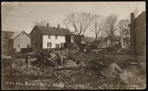 Easter Fire: rubble and white house