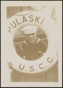Candid photo on board CGC Pulaski (WPC 149) circa 1928