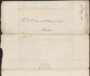 Jonathan Stone to Samuel Phillips, 27 May 1786
