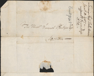 Lewis Frederick Delesdernier to Samuel Phillips, 10 January 1787