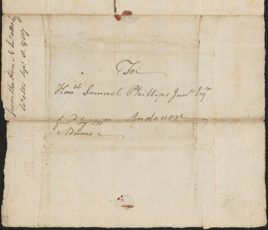 Nathaniel Wells to Samuel Phillips, 8 September 1787 - Digital Commonwealth