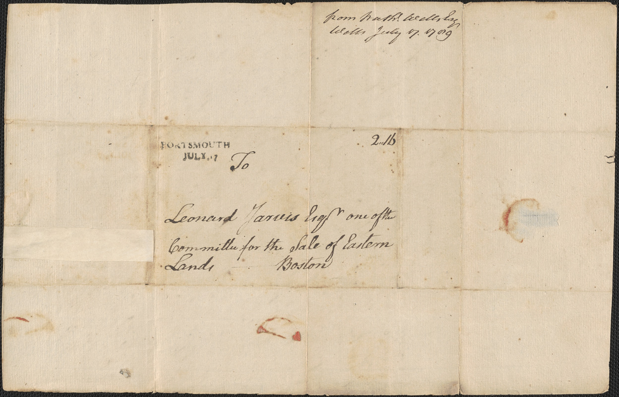 Nathaniel Wells to Leonard Jarvis, 17 July 1789 - Digital Commonwealth