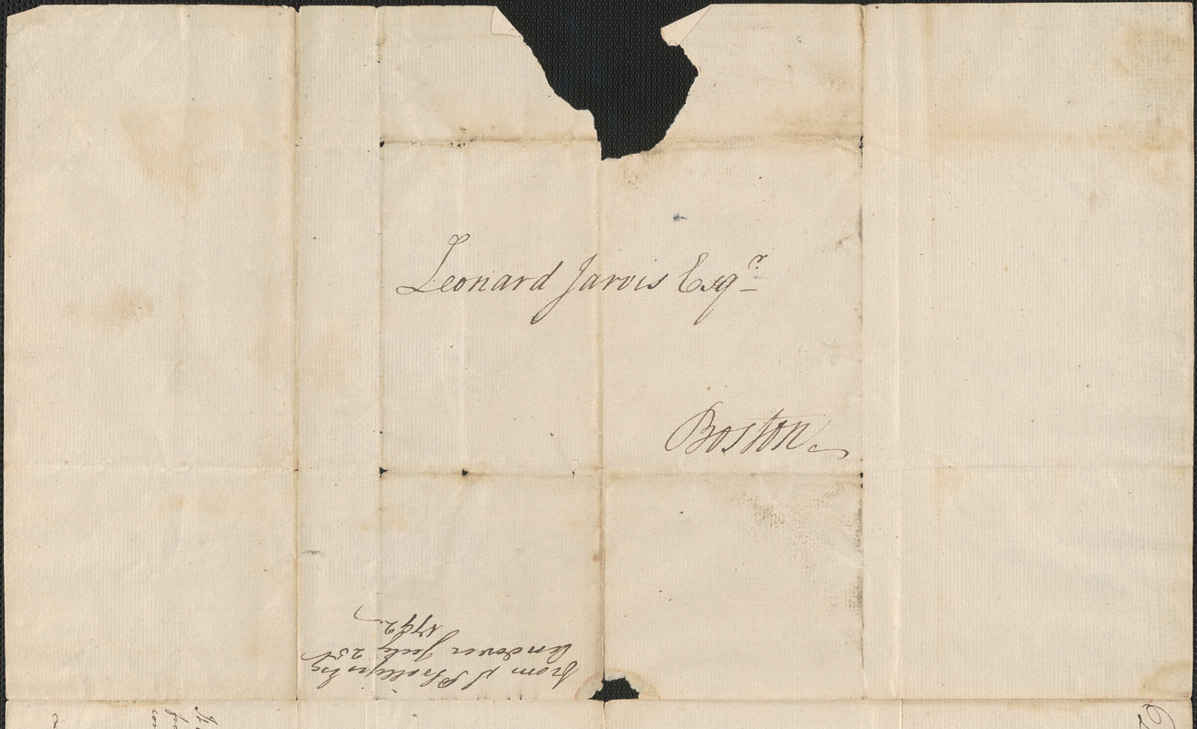 Samuel Phillips to Leonard Jarvis, 25 July 1792