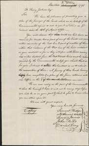 Committee for the Sale of Eastern Lands to Henry Jackson, 23 February 1795