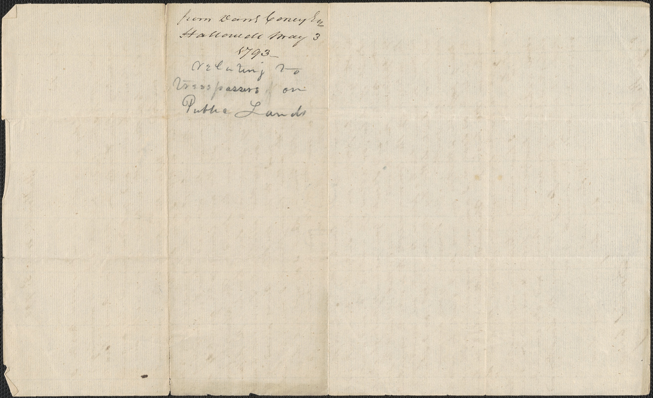 Daniel Cony to Judge Nathaniel Wells, 3 May 1793 - Digital Commonwealth