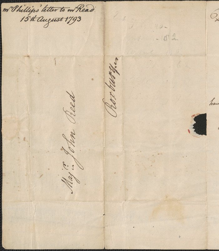 Samuel Phillips to John Reed, 15 August 1793