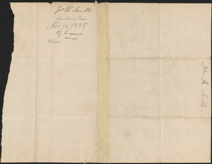 John Smith to the Committee for the Sale of Eastern Lands, 16 November 1795
