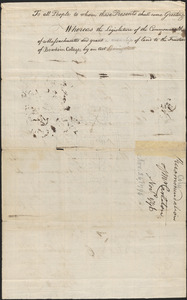 Draft of Recommendation for Osgood Carleton by Nathaniel Wells, John Read, Daniel Cony, and Leonard Jarvis, 26 November 1795