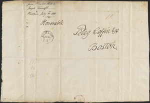 Winslow Hall and Joseph Foxcroft to Peleg Coffin, 30 July 1801