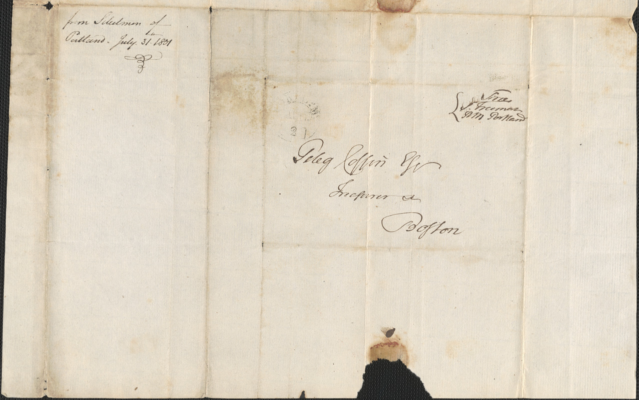 Elizah Kellogg, John Abbott, and Samuel Freeman to Peleg Coffin, 31 July 1801