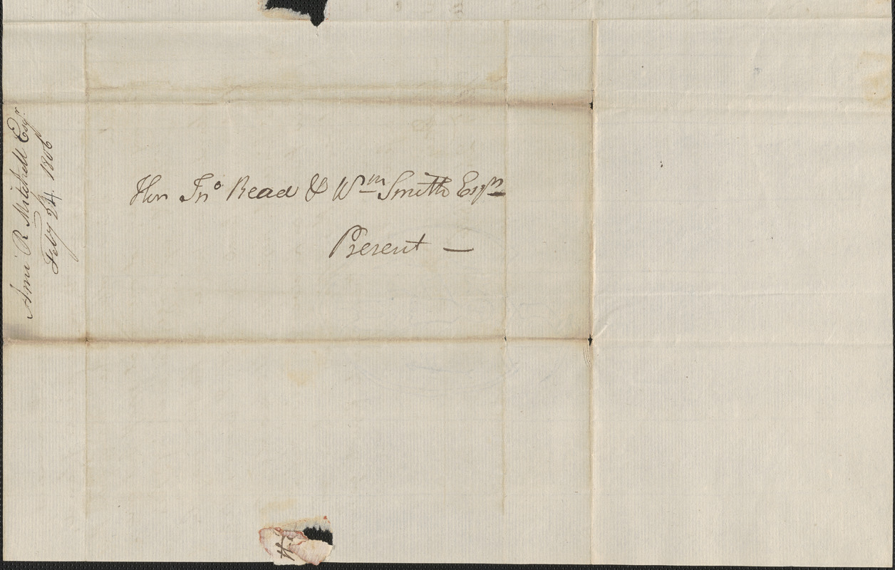 Ami R. Mitchell to John Read and William Smith, 24 February 1806