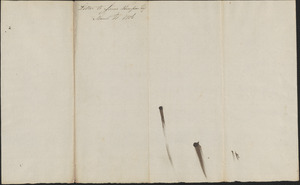 John Read to Isaac Thompson, 11 March 1806