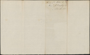 John Read and William Smith to Samuel Bradley, 16 November 1808